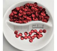 cucire paillettes, 3 mm 4 5 6 10 Coppa rotonda base argentata sciolta adatta for cucito artigianato matrimonio decorazione abbigliamento abito scarpa tappo fai da te(Red,10mm Cup 10g)