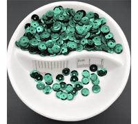 cucire paillettes, 3 mm 4 5 6 10 Coppa rotonda base argentata sciolta adatta for cucito artigianato matrimonio decorazione abbigliamento abito scarpa tappo fai da te(Dark Green 4,10mm Cup 10g)