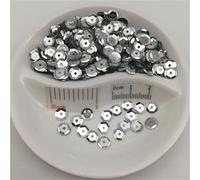 cucire paillettes, 3 mm 4 5 6 10 Coppa rotonda base argentata sciolta adatta for cucito artigianato matrimonio decorazione abbigliamento abito scarpa tappo fai da te(Brown,4mm 1600pcs 10g)