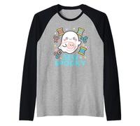 Cucire Spooky Cute Ghost Cucito Halloween Costume Craft Design Maglia con Maniche Raglan