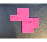 Cucito Attrezzo Rosa Pastello Boxy Borsa Creazione Attrezzo Kit Righello Tessuto