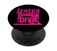 Cucito Diva Cucito Mistress Filo Macchina da Cucire PopSockets PopGrip Adesivo