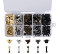 Cucito Ganci e Occhielli Chiusura in Metallo, Chiusura Occhi Gancio Collare 75 Paia per Abito Gonna Pantaloni Reggiseno Abbigliamento Cappotto Giacca Bottoni Cucito Fai da Te