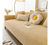 cucito il divano, Copridivano in velluto a coste lavabile a forma di L, copridivano in velluto a coste indossabile for divani componibili universali(Khaki,70 * 180cm)