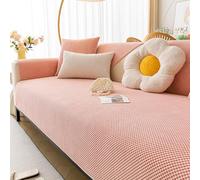 cucito il divano, Copridivano in velluto a coste lavabile a forma di L, copridivano in velluto a coste indossabile for divani componibili universali(Pink,90 * 160cm)