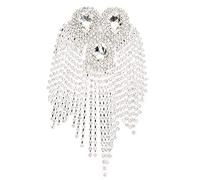 Cucito Nappa Catena Cristallo Spalline decorative in vetro di cristallo Vestiti fai da te Abiti Accessori 11x18cm
