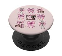 Cucito Quilting Quilter Macchina da cucire Ragazza Coquette Bow PopSockets PopGrip Adesivo