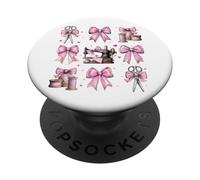 Cucito Quilting Quilter Macchina da cucire Ragazza Coquette Bow PopSockets PopGrip Adesivo