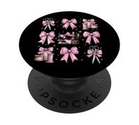Cucito Quilting Quilter Macchina da cucire Ragazza Coquette Bow PopSockets PopGrip Adesivo
