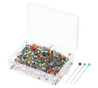 Cucito Spilli,500pz Palla Vetro Testa Dritta Trapuntatura Spillo,Multicolore