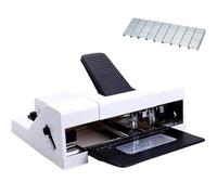 Cucitrice a doppia testa con 10 scatole di graffette, modalità di cucitura centrale per carta A3/A4, senza inceppamento, antiscivolo, cucitrice da scrivania per uffici e aule