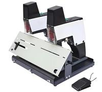 Cucitrice a sella per carta A3 A4, 9 livelli di pressione, capacità 40 | Cucitrice a doppia testa per creare libretti senza sforzo, 9 livelli di pressione, perfetta per uffici e tipografie