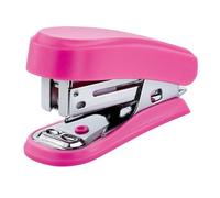 Cucitrice compatta Novus Mini - Fino a 12 fogli - Pinzatura chiusa e aperta - Include 320 punti metallici - Colore rosa