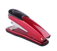 Cucitrice da tavolo di design, per scuola e ufficio, colore: rosso | Struttura metallica con design alla moda, cucitrice per la gestione dei file amichevole per la scuola e l'affare
