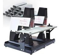 Cucitrice elettrica a doppia testa, banco da lavoro da 44 cm + pedale, controllo a 9 velocità, sicurezza automatica, raccoglitore per graffette da 23/6, 23/8, 24/6, 24/8