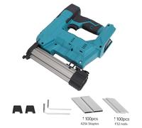 Cucitrice elettrica per chiodatrice a batteria con 100 chiodi dritti F32mm e 100 chiodi a forma di N alimentati da batteria al litio per la lavorazione del legno per la casa