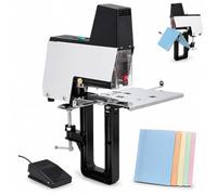 Cucitrice elettrica resistente, spessore di rilegatura 10 cm | Pinzatura piatta e a sella, pressione di rilegatura da 1 a 9, per opuscoli di libri, ufficio scolastico a casa