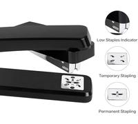 Cucitrice girevole a braccio oscillante Capacità di 25 fogli Cucitrici da tavolo con rotazione 360 gradi for rilegatura opuscoli o libri Nera Cucitrice a Pinza(Black)
