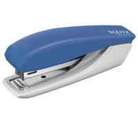 Leitz NeXXt Recycle Mini Cucitrice Compatta e Tascabile in Acciaio e Plastica Riciclata, Riciclabile al 100%, Cuce fino a 10 Fogli, Levapunti Integrato e Apertura a 180°, 56170035 - Blu