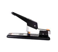 Cucitrice Manuale da 100 Fogli, Spillatrice da Ufficio Portatile in Metallo Resistente per Impieghi Gravosi, Ergonomica e Compatta per Scrivania- Nero