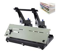 Cucitrice per carichi pesanti - Rilegatura manuale 2 in 1 a doppia testa per libri da scrivania, profondità regolabile per opuscoli e opuscoli