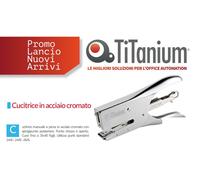 CUCITRICE PINZA TITANIUM ACCIAIO CUCE FINO A 40 FG 24-26/6-8 + 1000 PUNTI GRATIS