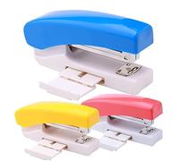 cucitrice, pinzatrice， Cucitrice manuale for la casa, confezione da 3, cucitrice tavolo standard, facile caricare, ergonomica, capacità 20 fogli, multifunzionale