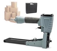 Cucitrice pneumatica resistente per scatole di cartone con larghezza del chiodo 35 mm, strumento di chiusura regolabile per scatole ondulate e scatole di plastica, gamma di chiodatura 15-18 mm