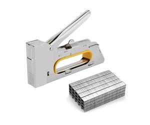 Cucitrice pneumatica senza olio ad alta R per tappezzeria 4/6/8 mm cucitrice per carta strumenti per finestre con 2400 chiodi in acciaio inossidabile per lavorazione del legno e mobili