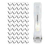 Cucitrice Portatile Per Clip Per Raccoglitori, Gestione Dei File Semplice, Materiale Metallico PP, Include 50 Clip Riutilizzabili, Per Carta Portatile Riutilizzabile, Facile Da Usare, Per Documen