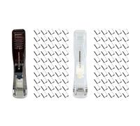 Cucitrice Portatile Per Clip Per Raccoglitori, Gestione Dei File Semplice, Materiale Metallico PP, Include 50 Clip Riutilizzabili, Per Carta Portatile Riutilizzabile, Facile Da Usare, Per Documen