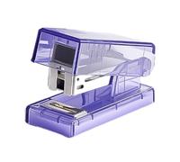 Cucitrice portatile trasparente, capacità di 10 fogli, per ufficio, scuola, casa, piccola dimensione tascabile, include 1000 graffette da viaggio da 6/26 punti