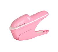 Cucitrice senza graffette, cucitrice manuale, pinzatrice portatile senza graffette per opuscoli, giornali, volantini, rosa