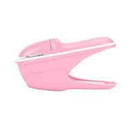 Cucitrice senza punti metallici, Spillatrice Piccola ABS Senza punti metallici Cucitrice per libri Carta senza punti metallici, capacità 7-9 fogli(Rosa)