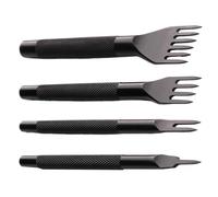 Cuciture in pelle Punch - Precisione Multi -Tine - Scalpello robusto manico artigianale | Licking Channel Maker, strumento di perforazione fine, implementazione manuale Sturdy Studio, elegante