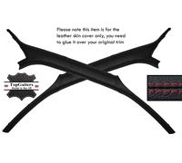 Cuciture Rosse 2X A Pilastri Pelle Cover Per Ford Focus MK1 98-04 5 Porta