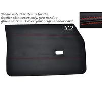 Cuciture Rosse 2X Anteriore Porta Carte Pelle Cover Per Ford Cortina MK4 MK5