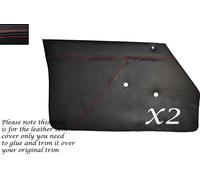 Cuciture Rosse 2X Anteriore Porta Carte Pelle Cover Per Rover P6 2000 2200 3500