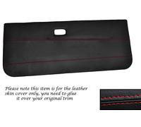 Cuciture Rosse 2X Anteriore Porta Carte Pelle Cover Per VW Golf MK1 Cabrio