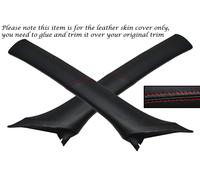 Cuciture Rosse 2X Parabrezza una Colonna Pelle Cover Per Alfa Romeo 159 05-11