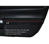 Cuciture Rosse 2X Porta Bracciolo Scamosciata Pelle Cover Per Toyota MR2 MK3