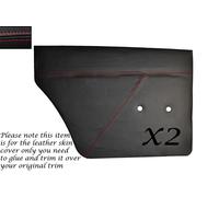 Cuciture Rosse 2X Porta Posteriore Carte Pelle Cover Per Rover P6 2000 2200 3500
