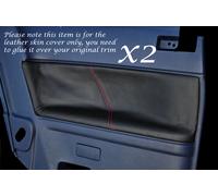 Cuciture Rosse 2X Porta Posteriore Carte Pelle Cover Per Toyota Celica ST162