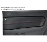 Cuciture Rosse 2X Posteriore Pannello Portiera Orlo Pelle Cover Per Audi A3 MK1
