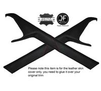 Cuciture Rosse 2X una Colonna Pelle Cover Per Alfa Romeo Giulia Super Titanio