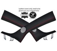 Cuciture Rosse 2X una Colonna Vera Pelle Cover Per Alfa Romeo Mito
