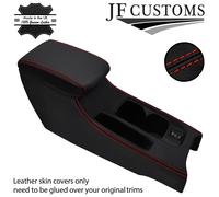 Cuciture Rosse Pelle Consolle Centrale + Bracciolo Cover Per Mitsubishi Evo Mr 8
