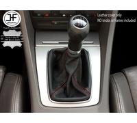 Cuciture Rosse Pelle Ghetta Della Marcia Per Audi A4 B6 01-04 Tdi Quattro Petrol