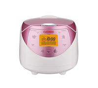 CUCKOO CR-0631F - Pentola per riso Micom da 6 tazze (non cotte)/12 tazze (cotte), con pentola interna antiaderente, 7 modalità di menu, display LCD, Fuzzy Logic Tech, Auto Clean (bianco/rosa)