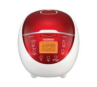 CUCKOO CR-0655F Rice Cooker & Warmer, 6 Tazze, Display LCD Opzioni 11-Menu, Turbo, Misto e Marrone/GABA, Porridge, Steam MultiCook, My Mode, 16-Vari metodi di Cottura, Plastica, Rosso/Bianco